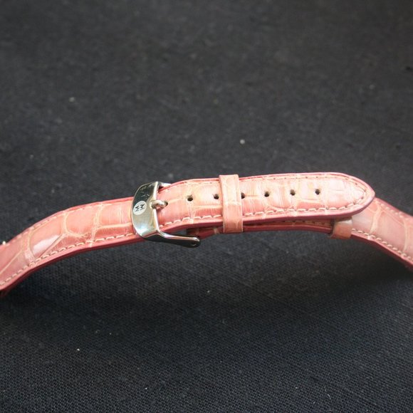 Michele Pink Alligator Watch Band Made in France 16mm - Picture 2 of 7